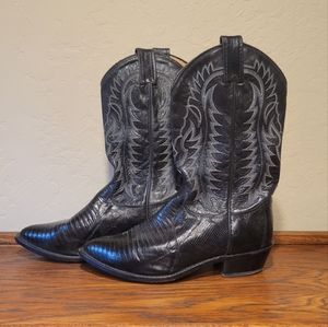 Black Lizard Tony Lama Western Boots